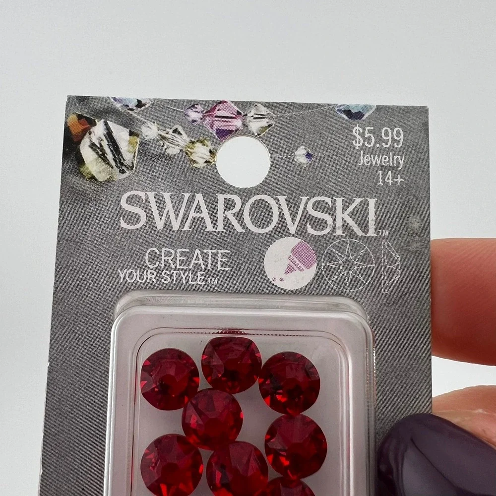 Swarovski‎ Light Siam 34ss Xirius Flat Back 10pc Red Crystals